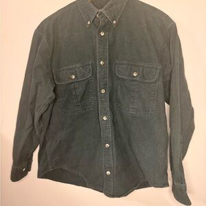 Cabela’s Heavyweight Cotton Button Down Shirt Men’s Medium Green Workwear